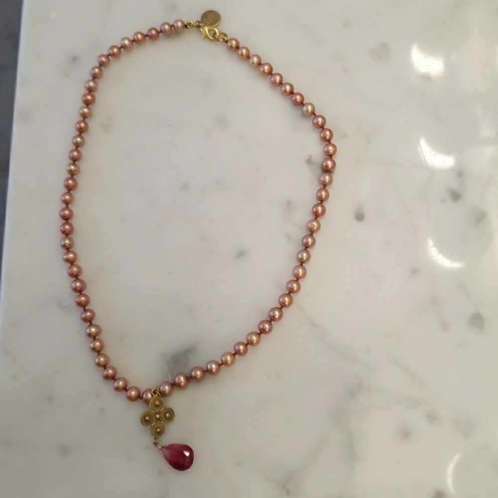 Wendy Mink Pink Pearl Necklace